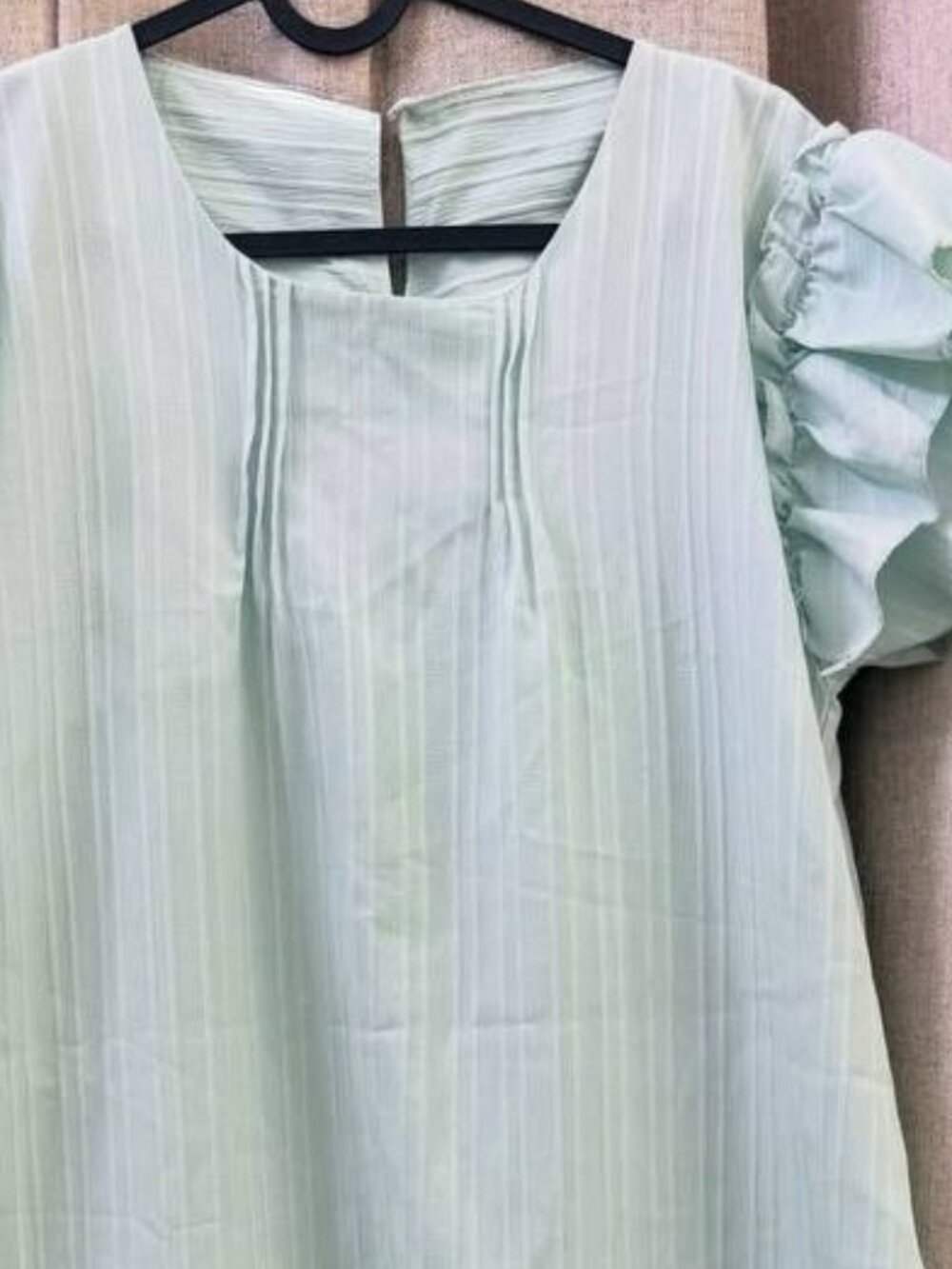 Mint Ruffle Sleeve Midi Dress - Picture 2 of 3